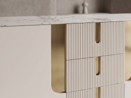Sideboard In White & Gold Colour 