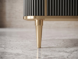 Sideboard In Black & Gold Colour 