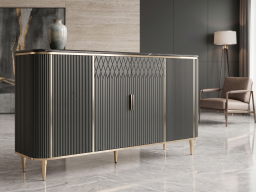 Sideboard In Black & Gold Colour 