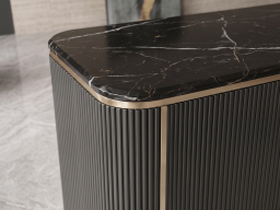 Sideboard In Black & Gold Colour 