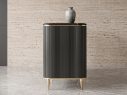 Sideboard In Black & Gold Colour 