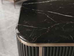 Sideboard In Black & Gold Colour 