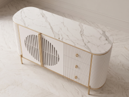 Sideboard In White Colour 