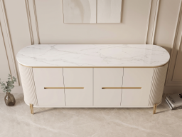 Sideboard In Gloss Gray Colour