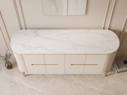 Sideboard In Gloss Gray Colour