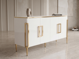 Sideboard In White Lacquer Colour 