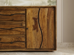  Roli Sheesham Side Board In Brown Colour