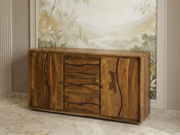  Roli Sheesham Side Board In Brown Colour